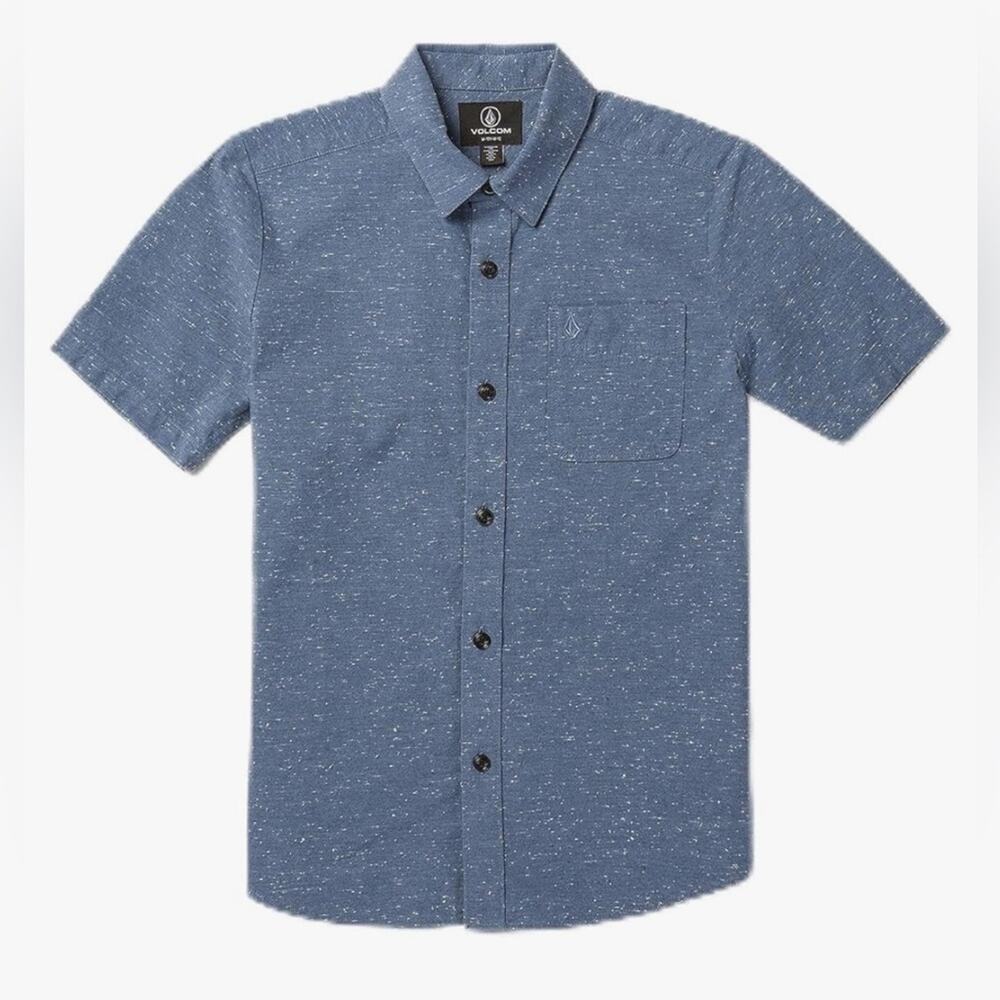 Volcom Boys' Big Play Date Knight Button Down Classic Shirt Size L-12